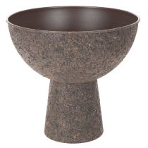 Artikel Pflanzschale auf Fuss aus Metall 25 cm in Braun