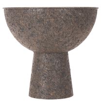 Artikel Pflanzschale auf Fuss aus Metall 25 cm in Braun