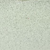 Artikel Schale mit Standfuss aus Metall 25 cm in graugrüner Granitoptik für Innenräume