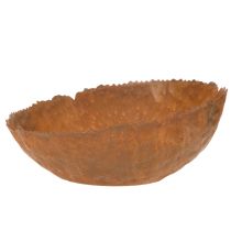 Artikel Metallschale rund Rostoptik strukturierte Oberfläche 20 cm