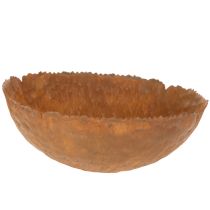 Artikel Metallschale rund Rostoptik strukturierte Oberfläche 20 cm