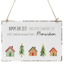 Artikel Metallschilder zum Hängen 21x14 cm mit Weihnachtsmotiven 2er-Set