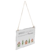 Artikel Metallschilder zum Hängen 21x14 cm mit Weihnachtsmotiven 2er-Set