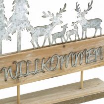 Artikel Silhouette mit Rehen, Herbstdeko zum Stellen, Willkommensschild Wald-Diorama, Weihnachten H31cm B28,5cm