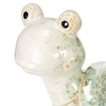Artikel Schildkröte Keramikfigur aus grün-cremefarbener Keramik 22 cm für Innenbereiche