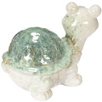 Artikel Schildkröte Keramikfigur aus grün-cremefarbener Keramik 22 cm für Innenbereiche
