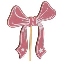 Artikel Deko-Schleifen auf Holzstecker 32 cm Rot und Rosa 12-teilig