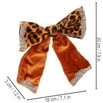 Artikel Schleifen-Set mit Leopardenmuster, 20 cm, 3 Stück, Dekoration für Innenräume
