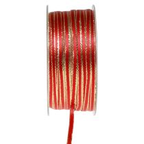 Schleifenband Geschenkband Litzenband Rot Gold 3mm 100m