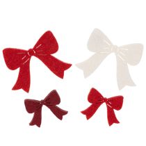 Artikel Dekoschleifen Holz Rot Weiss Bordeaux 5cm 48er Set