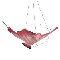 Artikel Hängende Schmetterlingsdekoration aus Papier mit Draht, Rosa-Flieder, 50cm, 2er-Set