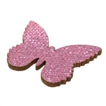 Artikel Streudeko Schmetterling Pink-Glitter  5/4/3cm 24 St