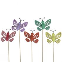 Artikel Frühlingsdeko Blumenstecker Holz Deko Schmetterlinge 6×8cm 10St