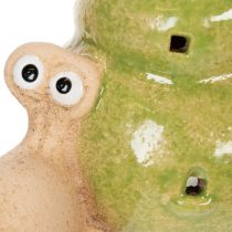 Artikel Keramik Schnecke mit LED Beleuchtung 12 cm Grün und Gelb 2er-Set
