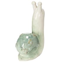 Artikel Keramik Dekofigur Schnecke 16 cm grün-weiss