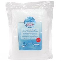 Artikel Schneedecke aus Polyester mit Silberglitter 120×80 cm Weiss