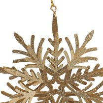 Artikel Schneeflocke 3D-Effekt Metall goldfarben 16cm x 15,5cm 2er-Set