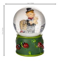 Artikel Schneekugel Set mit Schornsteinfeger Figur 4cm 3 Stück