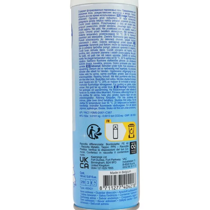 Artikel Schneespray 150ml Weiss - Kunstschnee für Winter- und Weihnachtsdekoration