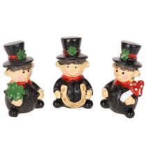 Artikel Schornsteinfeger-Figuren aus Polyresin 5 cm 6er-Set Schwarz-Rot-Grün