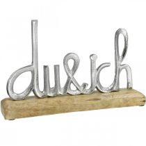 Schriftzug, Du & Ich, Hochzeitsdekoration, Deko Aufsteller L25cm H15cm