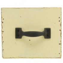 Artikel Shabby Holzschublade Gelb 12,5×12,5×10 cm mit Pflanzfolie