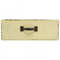 Artikel Holz-Pflanzschublade Gelb Shabby Chic 25×13×8cm für Dekoration und Bepflanzung