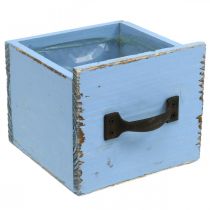 Artikel Pflanzkasten Holz-Schublade Hellblau Shabby 12,5×12,5×10cm