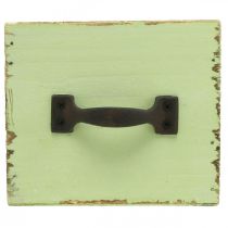 Artikel Holz Pflanzgefäss Schublade Shabby Chic Hellgrün 12,5×12,5×10cm