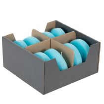 Artikel Runde Schwimmkerzen aus Wachs, Türkis, 8 cm, Set mit 8 Stück, für Teich und Tischdekoration