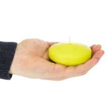 Artikel Schwimmkerzen aus Wachs rund 8cm Grün 8 Stück für Innen- und Aussendekoration