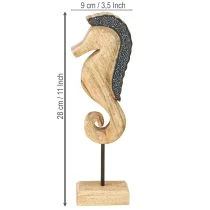 Artikel Seepferdchen Deko Mangoholz mit Perlen 28 cm