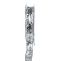 Artikel Dekoband Silber mit Drahtkante 15mm 25m