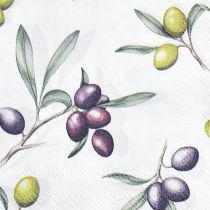 Artikel Servietten Tischdeko Sommer Oliven Grün Lila 25x25cm 20St