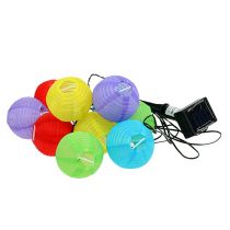 Artikel Solar-Lampionkette LED 4,5m mit bunten Lampions und kaltweissem Licht