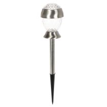 Artikel Solar Kugelleuchten mit Erdspiess, Kunststoff, 36cm, Silber, 4er Set
