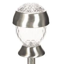 Artikel Solar Kugelleuchten mit Erdspiess, Kunststoff, 36cm, Silber, 4er Set