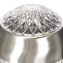 Artikel Solar Kugelleuchten mit Erdspiess, Kunststoff, 36cm, Silber, 4er Set