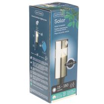 Artikel Solarleuchte aus Edelstahl mit Erdspiess und LED-Beleuchtung 34 cm für den Aussenbereich