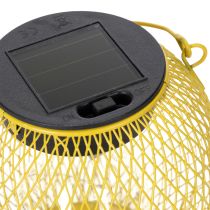 Artikel Solar-Laterne aus Metall in Gelb, 12 cm, für Garten und Terrasse