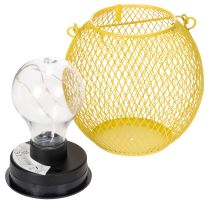Artikel Solar-Laterne aus Metall in Gelb, 12 cm, für Garten und Terrasse