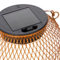 Artikel Solarlaterne aus Metall mit Gitterdesign 12 cm Orange für Terrasse und Garten