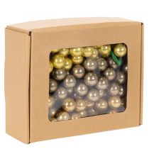 Artikel Mini-Weihnachtskugeln am Draht Spiegelbeeren 20 mm 140 Stück Kupferbraun Orange Goldgelb
