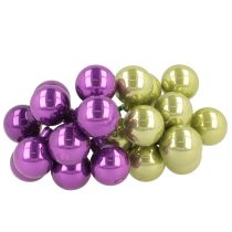 Artikel Mini Weihnachtskugeln am Draht aus Glas 25 mm bunt 140 Stück