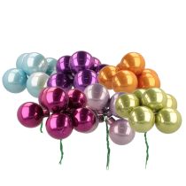 Artikel Mini-Weihnachtskugeln am Draht aus Glas bunt 40 mm 32 Stück
