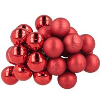 Artikel Rote Spiegelbeeren Ø1,5 cm Matt und Glänzend, 140 Stück mit Draht