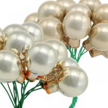 Artikel Mini Weihnachtskugeln aus Echtglas Ø20 mm Champagner Creme 140 Stück