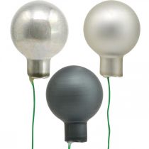 Artikel Mini Weihnachtskugeln Silber, Anthrazit Spiegelbeeren Ø25mm 140St