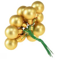 Artikel Mini Christbaumkugeln Glas Spiegelbeeren Ø20mm Gold 140 Stück