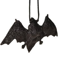 Artikel Schwarze Kunststoff-Spinne und Fledermaus Figuren 10cm, 14cm – 3er Set für Halloween
